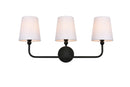 Elegant Lighting - LD7322W26BLK - Three Light Bath Sconce - Colson - Black