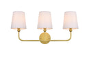 Elegant Lighting - LD7322W26BRA - Three Light Bath Sconce - Colson - Brass