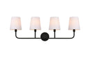 Elegant Lighting - LD7322W36BLK - Four Light Bath Sconce - Colson - Black
