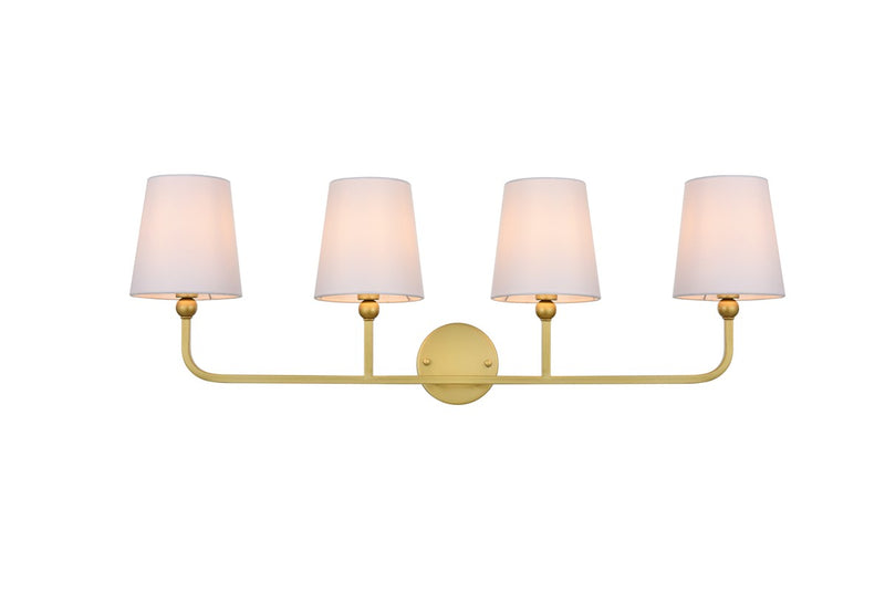 Elegant Lighting - LD7322W36BRA - Four Light Bath Sconce - Colson - Brass