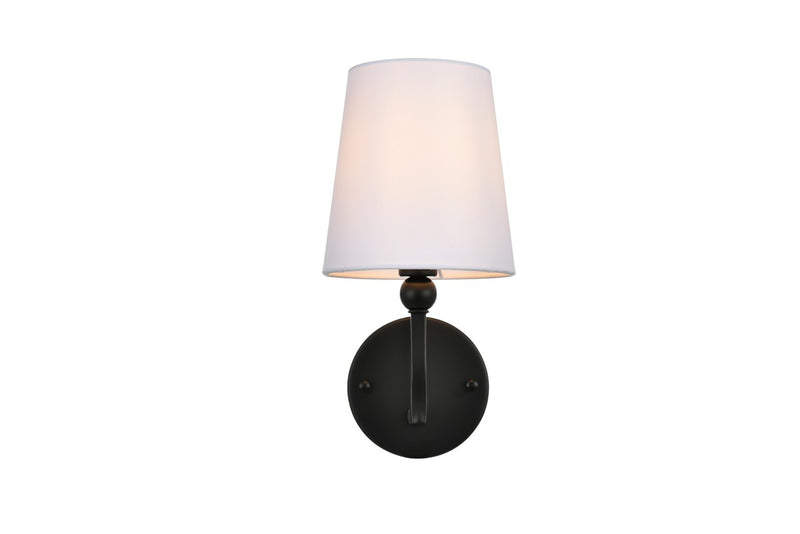 Elegant Lighting - LD7322W6BLK - One Light Bath Sconce - Colson - Black and Clear