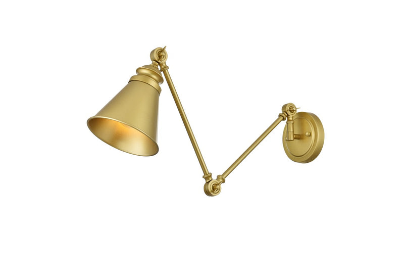 Elegant Lighting - LD7323W6BRA - One Light Swing Arm Wall Sconce - Ledger - Brass