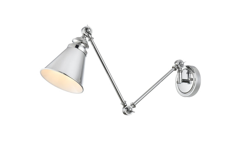 Elegant Lighting - LD7323W6CH - One Light Swing Arm Wall Sconce - Ledger - Chrome