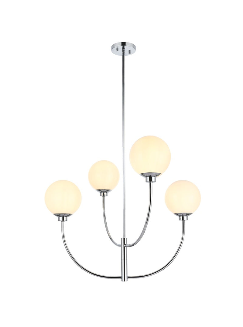 Elegant Lighting - LD814D30C - Four Light Chandelier - Nyomi - Chrome