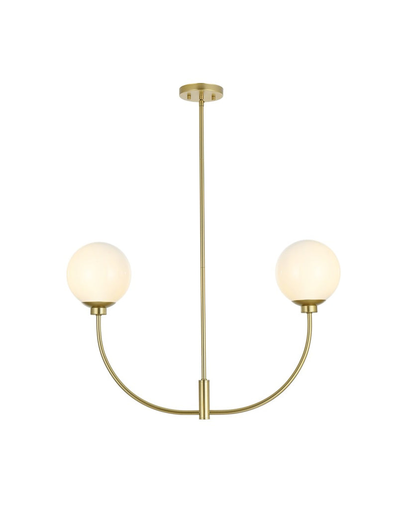 Elegant Lighting - LD816D30BR - Two Light Chandelier - Nyomi - Brass