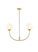 Elegant Lighting - LD816D30BR - Two Light Chandelier - Nyomi - Brass