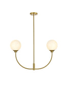 Elegant Lighting - LD816D30SG - Two Light Chandelier - Nyomi - Satin Gold