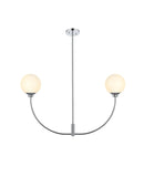 Elegant Lighting - LD816D36C - Two Light Chandelier - Nyomi - Chrome