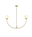 Elegant Lighting - LD816D42BR - Two Light Chandelier - Nyomi - Brass