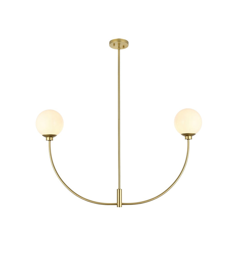 Elegant Lighting - LD816D42BR - Two Light Chandelier - Nyomi - Brass