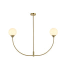 Elegant Lighting - LD816D42SG - Two Light Chandelier - Nyomi - Satin Gold