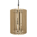 Six Light Foyer Pendant<br /><span style="color:#4AB0CE;">Entrega: 4-10 dias en USA</span><br /><span style="color:#4AB0CE;font-size:60%;">PREGUNTE POR ENTREGA EN PANAMA</span><br />Collection: Suratto<br />Finish: Matte Black/Honey Blonde