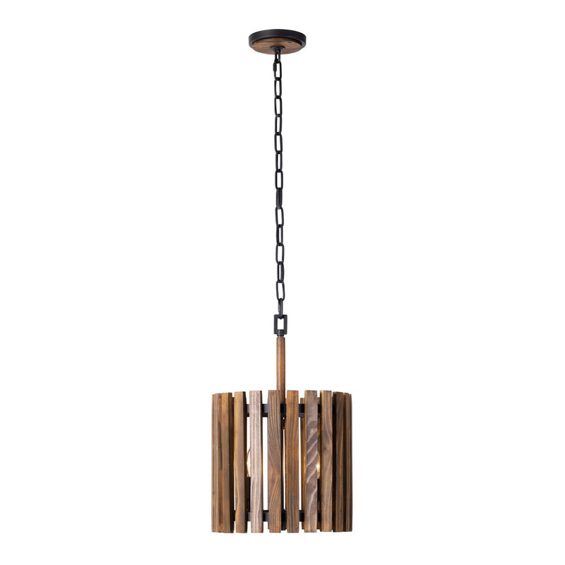 Two Light Pendant<br /><span style="color:#4AB0CE;">Entrega: 4-10 dias en USA</span><br /><span style="color:#4AB0CE;font-size:60%;">PREGUNTE POR ENTREGA EN PANAMA</span><br />Collection: Suratto<br />Finish: Matte Black/Medium Walnut