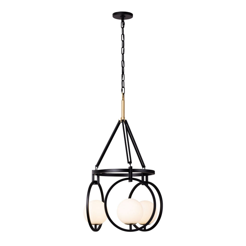 Three Light Pendant<br /><span style="color:#4AB0CE;">Entrega: 4-10 dias en USA</span><br /><span style="color:#4AB0CE;font-size:60%;">PREGUNTE POR ENTREGA EN PANAMA</span><br />Collection: Stopwatch<br />Finish: Matte Black/French Gold