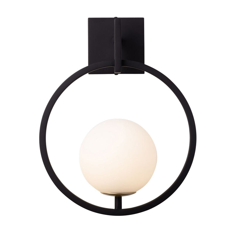 One Light Wall Sconce<br /><span style="color:#4AB0CE;">Entrega: 4-10 dias en USA</span><br /><span style="color:#4AB0CE;font-size:60%;">PREGUNTE POR ENTREGA EN PANAMA</span><br />Collection: Stopwatch<br />Finish: Matte Black/French Gold