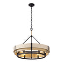 Six Light Pendant<br /><span style="color:#4AB0CE;">Entrega: 13-14 semanas en USA</span><br /><span style="color:#4AB0CE;font-size:60%;">PREGUNTE POR ENTREGA EN PANAMA</span><br />Collection: Blonde Moment<br />Finish: Matte Black/Honey/Medium Oak