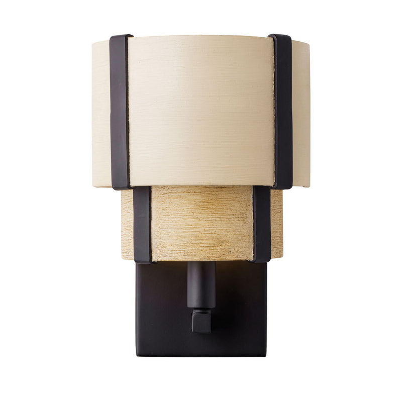 One Light Wall Sconce<br /><span style="color:#4AB0CE;">Entrega: 4-10 dias en USA</span><br /><span style="color:#4AB0CE;font-size:60%;">PREGUNTE POR ENTREGA EN PANAMA</span><br />Collection: Blonde Moment<br />Finish: Matte Black/Honey/Medium Oak