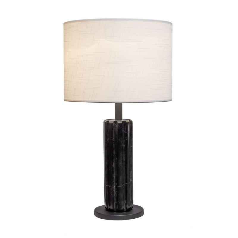 One Light Table Lamp<br /><span style="color:#4AB0CE;">Entrega: 4-10 dias en USA</span><br /><span style="color:#4AB0CE;font-size:60%;">PREGUNTE POR ENTREGA EN PANAMA</span><br />Collection: Sentu<br />Finish: Matte Black/Black Marble