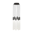 Visual Comfort Modern - 700TRSPPYLC6RB-LED930 - LED Chandelier - Pylon - Nightshade Black