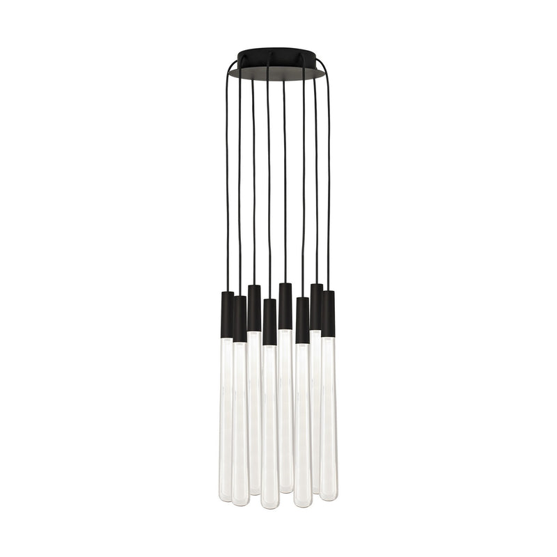 Visual Comfort Modern - 700TRSPPYLC8RB-LED930 - LED Chandelier - Pylon - Nightshade Black