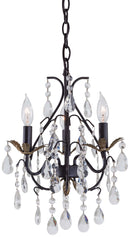 Minka-Lavery - 3122-301 - Three Light Mini Chandelier - Castlewood Walnut w/Silver Highlights