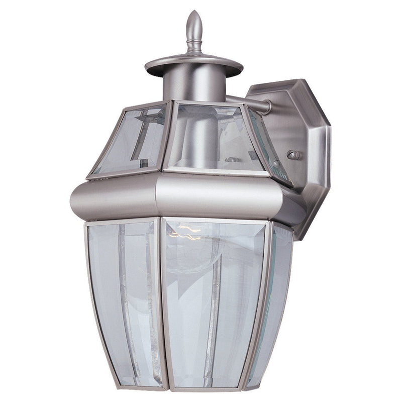 Generation Lighting. - 8038-965 - One Light Outdoor Wall Lantern - Lancaster - Antique Brushed Nickel