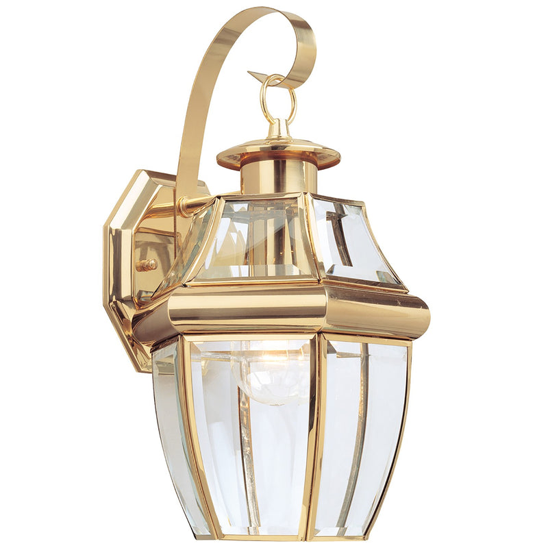 Generation Lighting - 8067-02 - One Light Outdoor Wall Lantern - Lancaster - Polished Brass