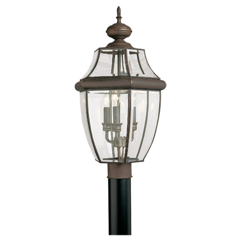 Generation Lighting. - 8239-71 - Three Light Outdoor Post Lantern - Lancaster - Antique Bronze