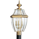 Generation Lighting - 8239-02 - Three Light Outdoor Post Lantern - Lancaster - Polished Brass