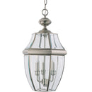 Generation Lighting - 6039-965 - Three Light Outdoor Pendant - Lancaster - Antique Brushed Nickel