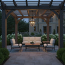 Three Light Outdoor Pendant<br /><span style="color:#4AB0CE;">Entrega: 4-10 dias en USA</span><br /><span style="color:#4AB0CE;font-size:60%;">PREGUNTE POR ENTREGA EN PANAMA</span><br />Collection: Lancaster<br />Finish: Black