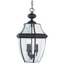 Three Light Outdoor Pendant<br /><span style="color:#4AB0CE;">Entrega: 4-10 dias en USA</span><br /><span style="color:#4AB0CE;font-size:60%;">PREGUNTE POR ENTREGA EN PANAMA</span><br />Collection: Lancaster<br />Finish: Black