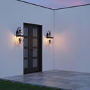 Three Light Outdoor Wall Lantern<br /><span style="color:#4AB0CE;">Entrega: 4-10 dias en USA</span><br /><span style="color:#4AB0CE;font-size:60%;">PREGUNTE POR ENTREGA EN PANAMA</span><br />Collection: Lancaster<br />Finish: Black