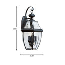 Generation Lighting - 8040-12 - Three Light Outdoor Wall Lantern - Lancaster - Black