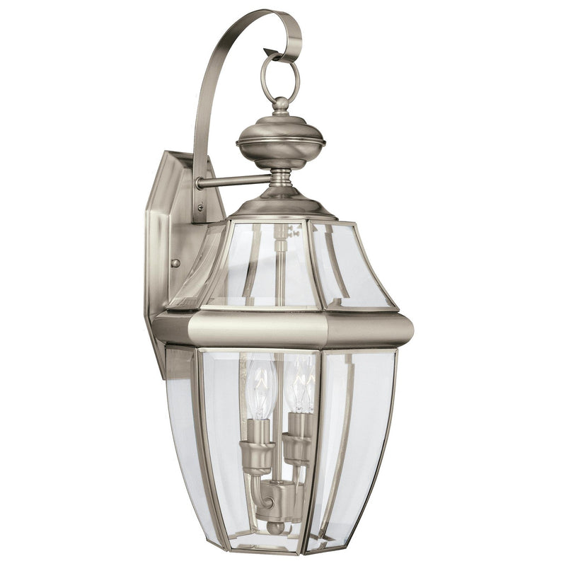 Generation Lighting - 8039-965 - Two Light Outdoor Wall Lantern - Lancaster - Antique Brushed Nickel