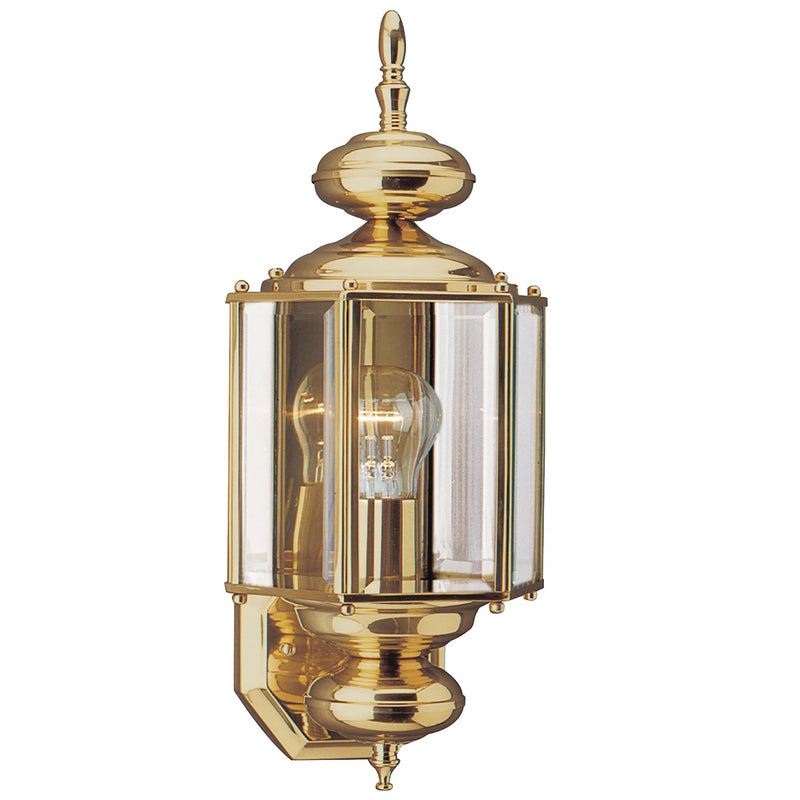 Generation Lighting - 8510-02 - One Light Outdoor Wall Lantern - Classico - Polished Brass