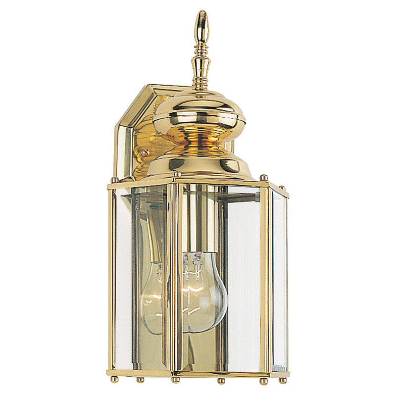 Generation Lighting - 8509-02 - One Light Outdoor Wall Lantern - Classico - Polished Brass