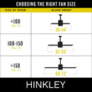 Hinkley - 903456FBB-LDD - 56"Ceiling Fan - Swell Flush Illuminated - Matte Black