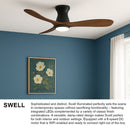 56"Ceiling Fan<br /><span style="color:#4AB0CE;">Entrega: 4-10 dias en USA</span><br /><span style="color:#4AB0CE;font-size:60%;">PREGUNTE POR ENTREGA EN PANAMA</span><br />Collection: Swell Flush Illuminated<br />Finish: Matte Black