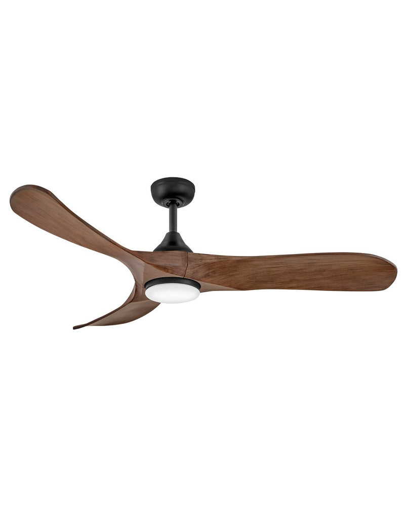 Hinkley - 903856FWB-LDD - 56"Ceiling Fan - Swell Illuminated - Matte Black