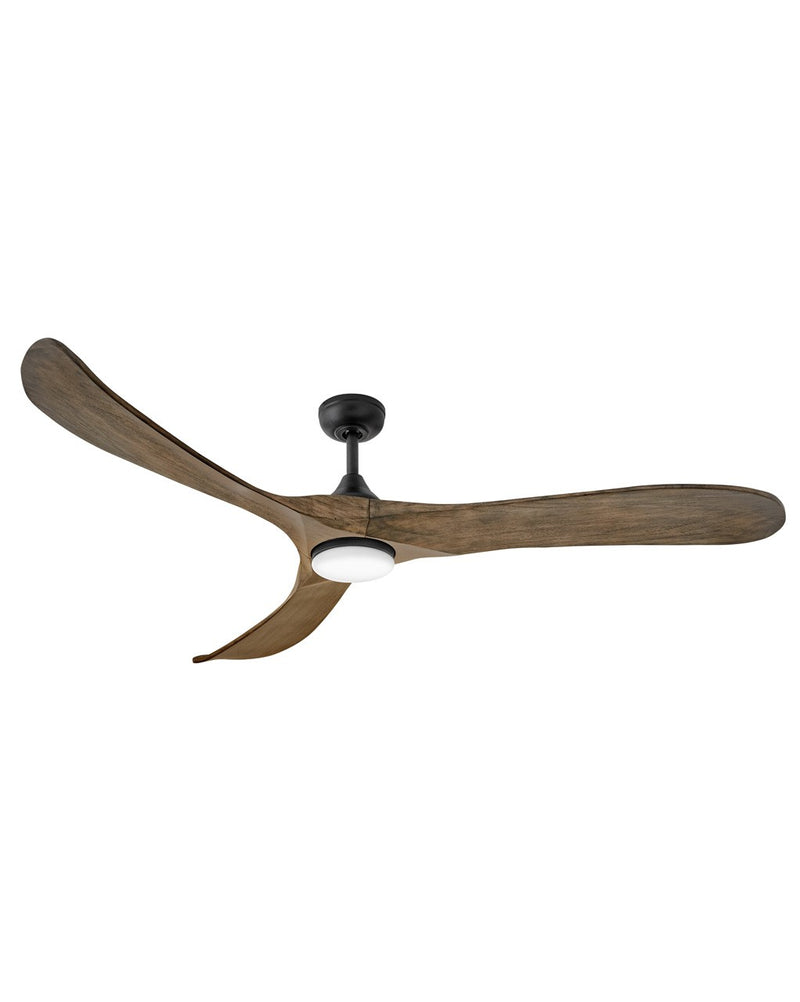 Hinkley - 903872FDB-LDD - 72"Ceiling Fan - Swell Illuminated - Matte Black