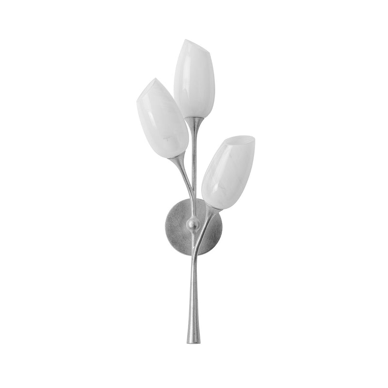 Three Light Wall Sconce<br /><span style="color:#4AB0CE;">Entrega: 4-10 dias en USA</span><br /><span style="color:#4AB0CE;font-size:60%;">PREGUNTE POR ENTREGA EN PANAMA</span><br />Collection: Aldean<br />Finish: Vintage Gold Leaf