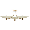 Troy Lighting - C1441-PBR/SSD - Three Light Semi Flush Mount - Wolfe - Patina Brass