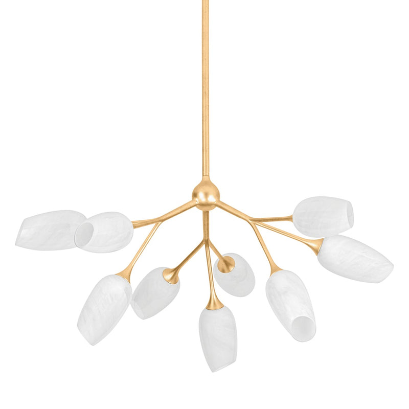 Troy Lighting - F2134-VGL - Nine Light Chandelier - Aldean - Vintage Gold Leaf