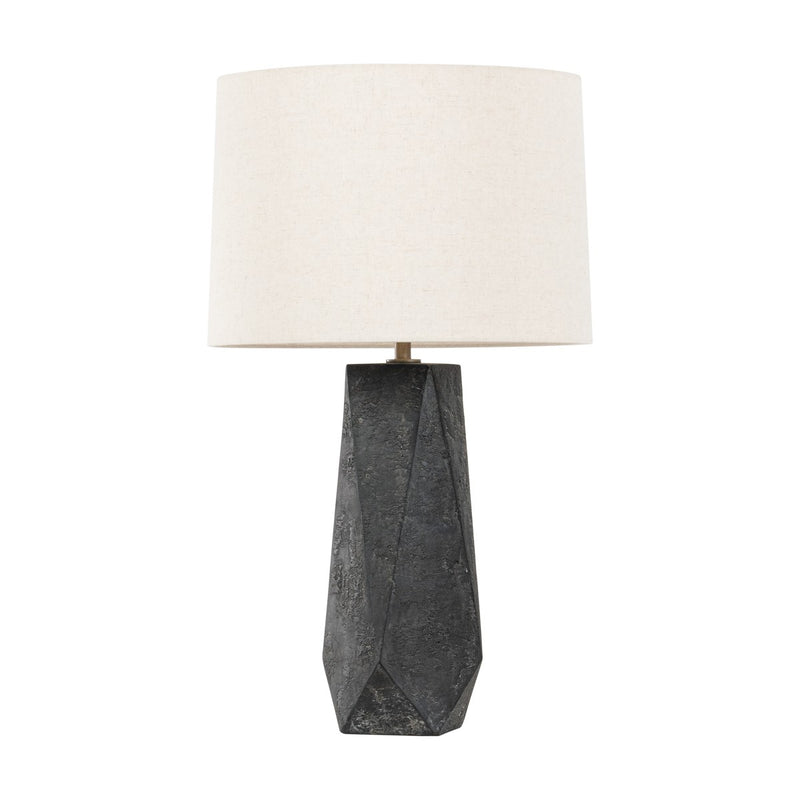 Troy Lighting - PTL1129-PBR/CHB - One Light Table Lamp - Coronado - Patina Brass/Ceramic Ash Black