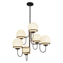 Six Light Chandelier<br /><span style="color:#4AB0CE;">Entrega: 4-10 dias en USA</span><br /><span style="color:#4AB0CE;font-size:60%;">PREGUNTE POR ENTREGA EN PANAMA</span><br />Collection: Alba<br />Finish: Matte Black/Opal Glass