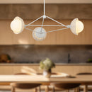 Alora - CH490340WHOP - Three Light Chandelier - Perth - White/Opal Glass