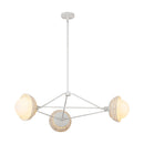 Three Light Chandelier<br /><span style="color:#4AB0CE;">Entrega: 4-10 dias en USA</span><br /><span style="color:#4AB0CE;font-size:60%;">PREGUNTE POR ENTREGA EN PANAMA</span><br />Collection: Perth<br />Finish: White/Opal Glass