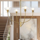 Alora - CH515226BGCL - Four Light Chandelier - Sylvia - Brushed Gold/Clear Glass
