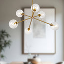 Alora - CH549640AGCL - Six Light Chandelier - Cassia - Aged Gold/Clear Glass